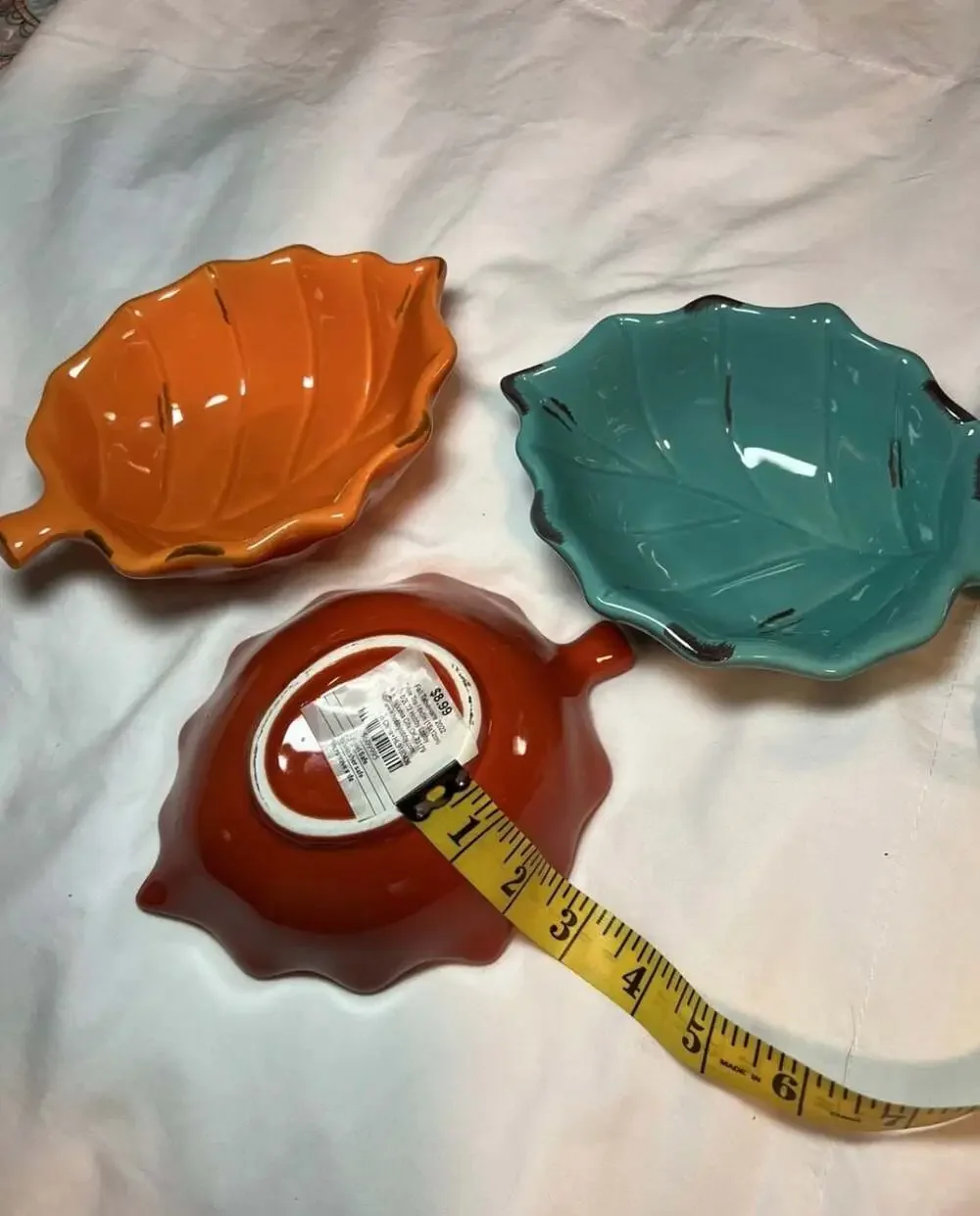 Hobby Lobby Fall Tableware 2022 Leaf Shaped Ceramic Dishes Set of 3
